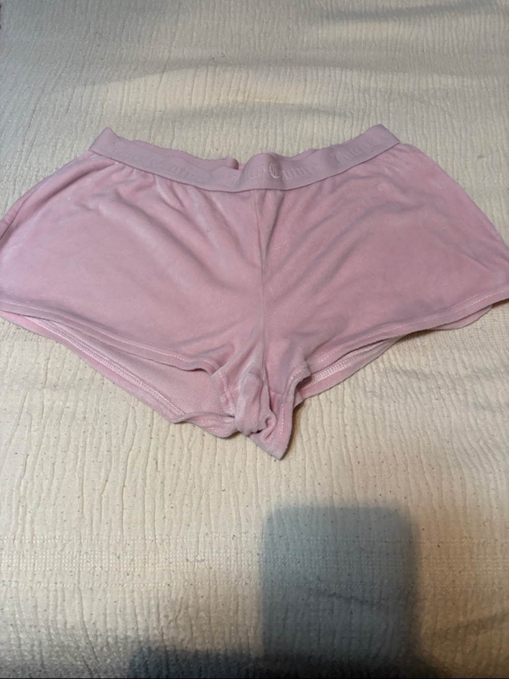 Juicy Couture Light Pink Velour Lounge Shorts